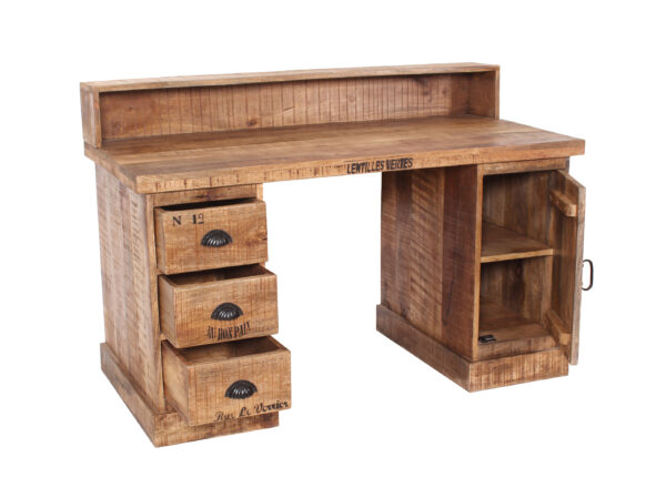 Rustic Solid Wood Study Table - Image 4