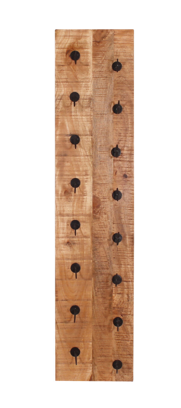 Rustic Wooden Wall Shelf – Wine Rack Style - Image 3