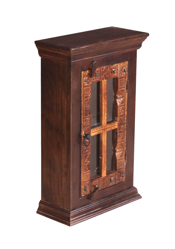 Compact Hand-Carved Wooden Cabinet - Image 4