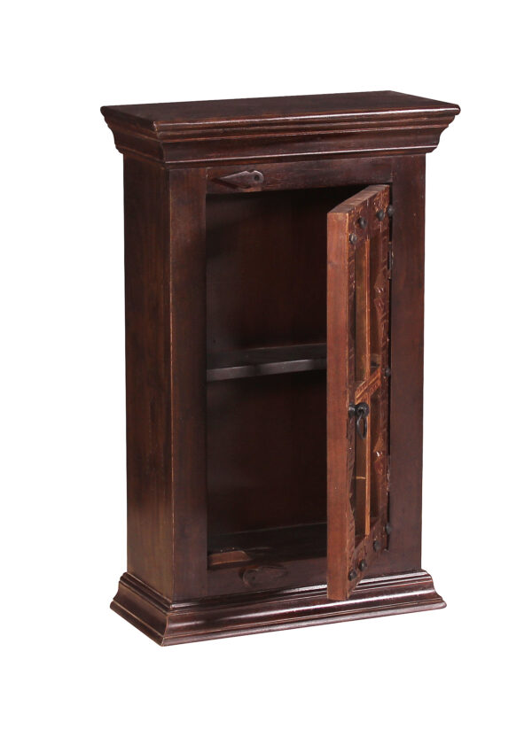 Compact Hand-Carved Wooden Cabinet - Image 5