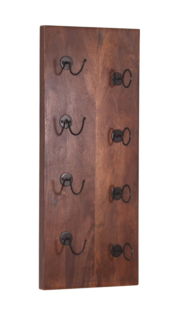 Wall-Mounted Hand-Carved Wooden Hanger - Image 5