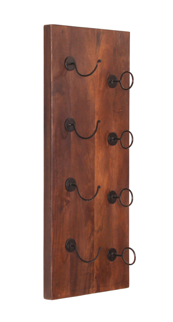 Wall-Mounted Hand-Carved Wooden Hanger - Image 4