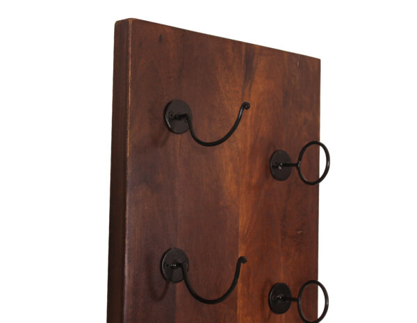 Wall-Mounted Hand-Carved Wooden Hanger - Image 3