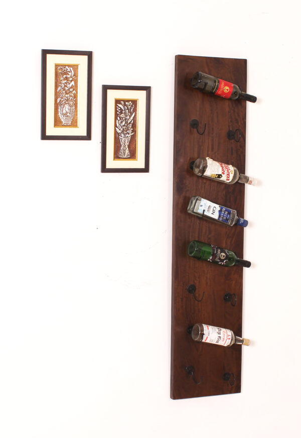 Wall-Mounted Hand-Carved Wooden Hanger - Image 2