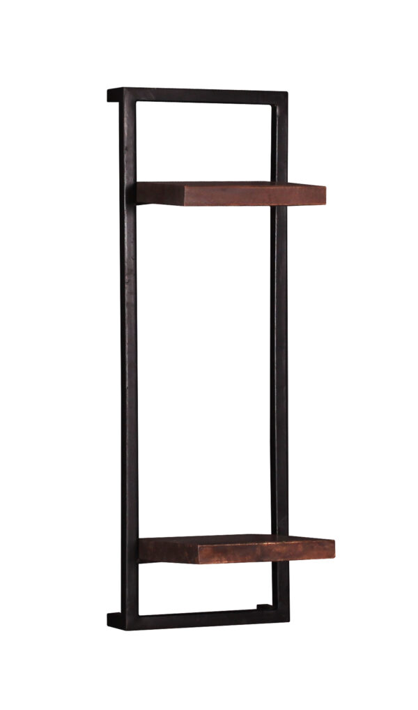 Wall-Mounted Wooden & Iron Hanger Stand - Image 2