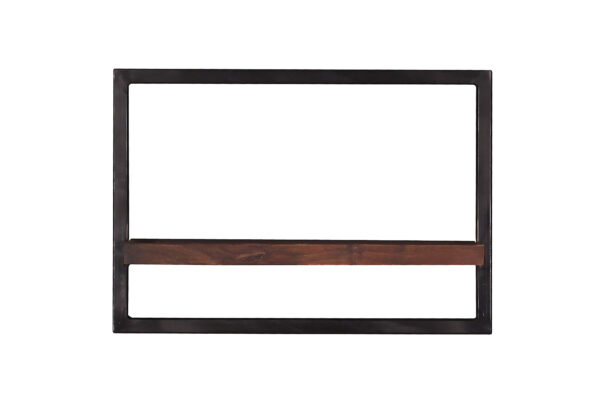 Horizontal Wooden & Iron Wall Hanger - Image 2