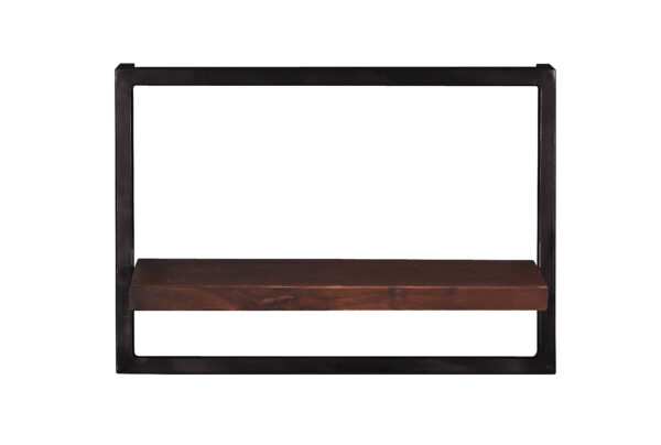 Horizontal Wooden & Iron Wall Hanger - Image 3