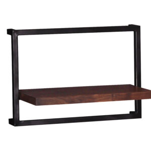 Horizontal Wooden & Iron Wall Hanger