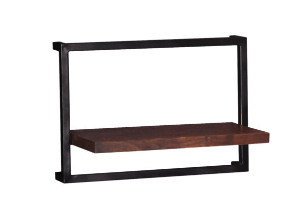 Horizontal Wooden & Iron Wall Hanger