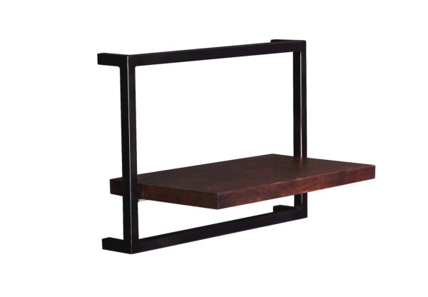Horizontal Wooden & Iron Wall Hanger - Image 4