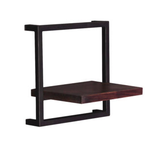 Square Wooden & Iron Wall Hanger