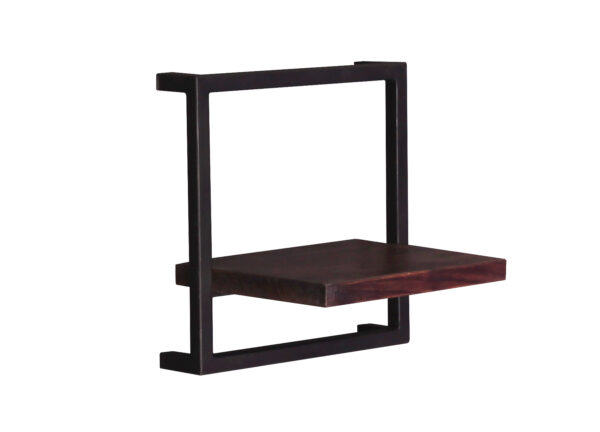 Square Wooden & Iron Wall Hanger