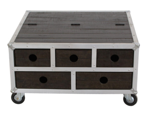 Square Wooden Coffee Table - Image 2
