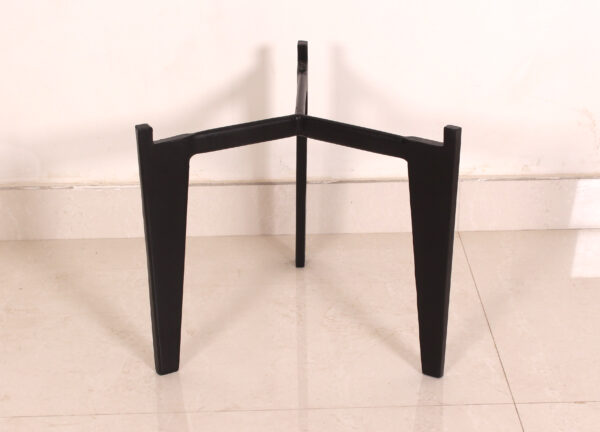 Round Wooden & Iron Stool - Image 2