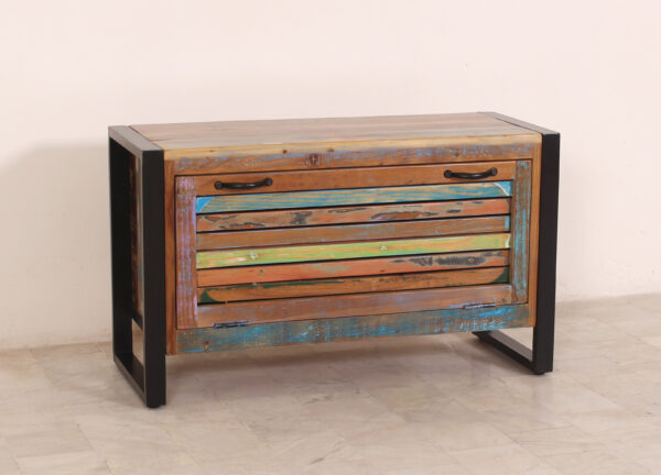 Compact Wooden & Iron Shoe Rack - Image 2