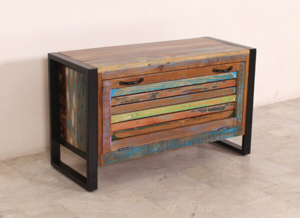 Compact Wooden & Iron Shoe Rack - Image 3