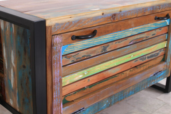 Compact Wooden & Iron Shoe Rack - Image 5