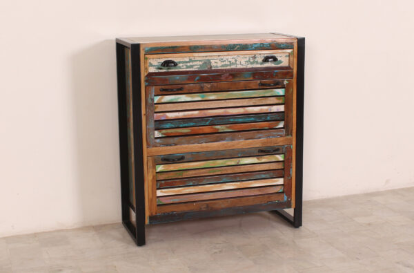 Tall Wooden & Iron Shoe Rack - Image 2