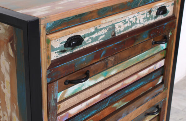 Tall Wooden & Iron Shoe Rack - Image 4