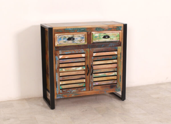 Two-Tone Rustic Sideboard with Drawers - Image 4