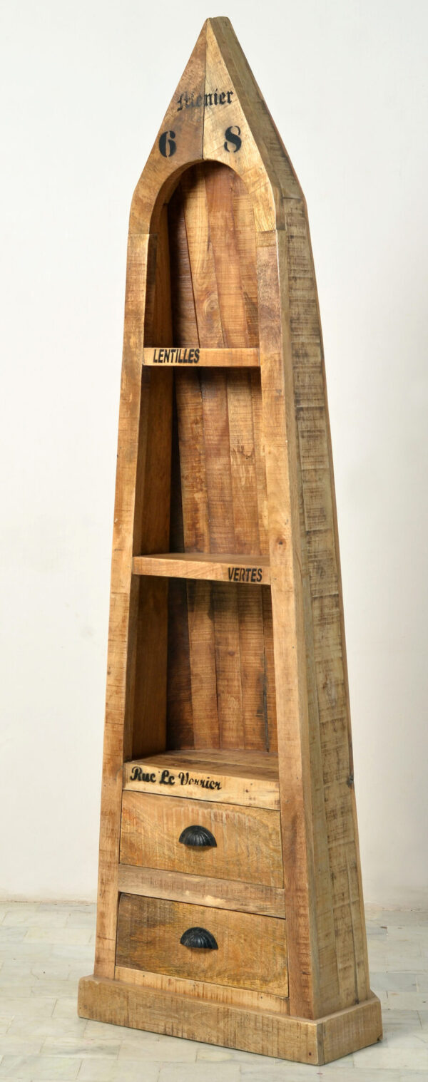 Pitched Wooden Bookcase Tower - Image 3