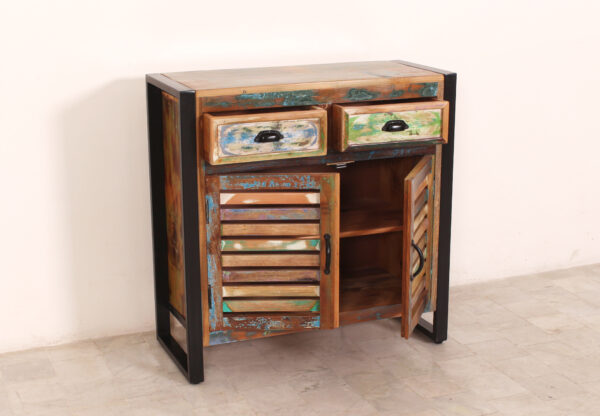 Two-Tone Rustic Sideboard with Drawers - Image 2