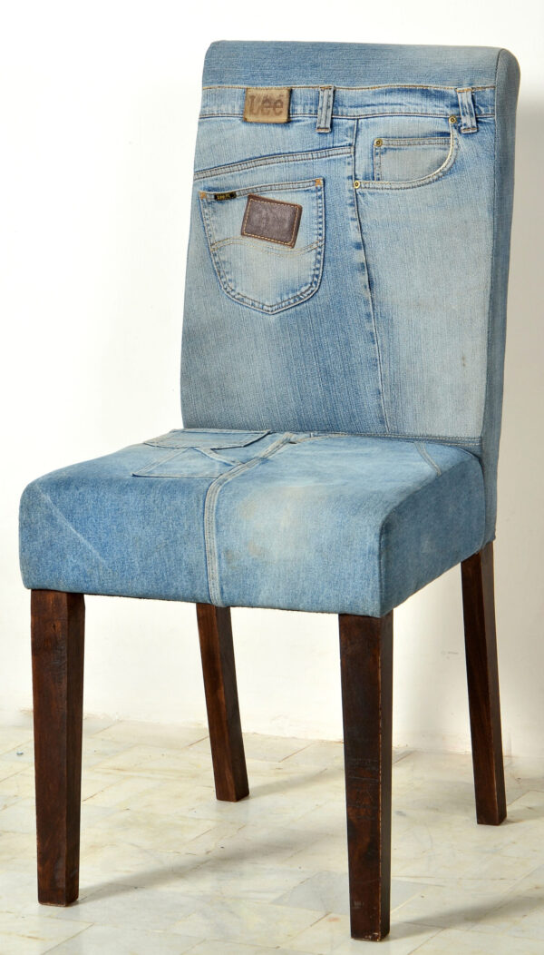 Upholstered Denim Chair - Image 3