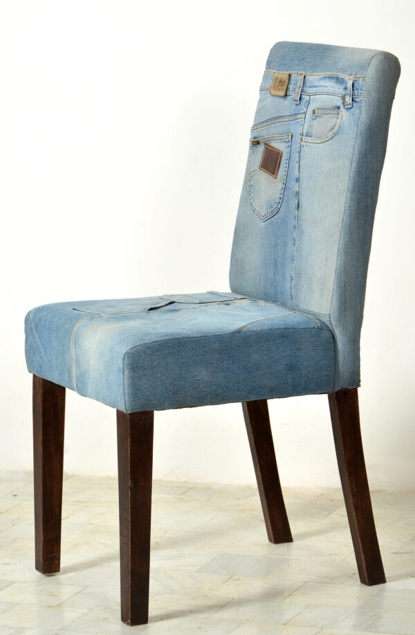 Upholstered Denim Chair - Image 4