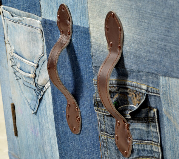 Double-Door Denim Cabinet - Image 2