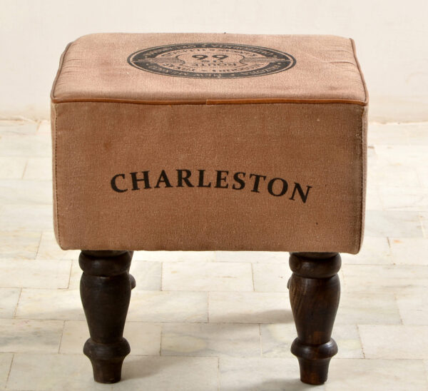 Charleston Canvas Ottoman Stool - Image 2