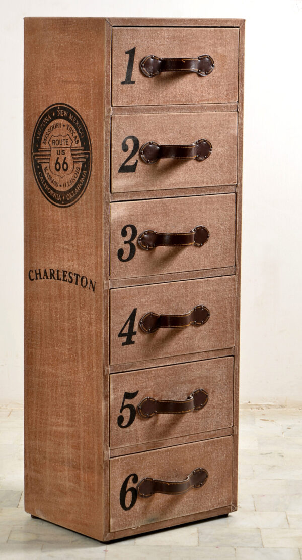 Charleston Tall Canvas Chest of Drawers - Image 2