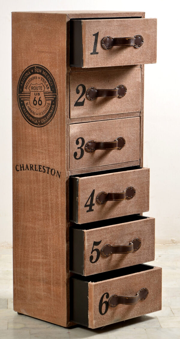Charleston Tall Canvas Chest of Drawers - Image 3