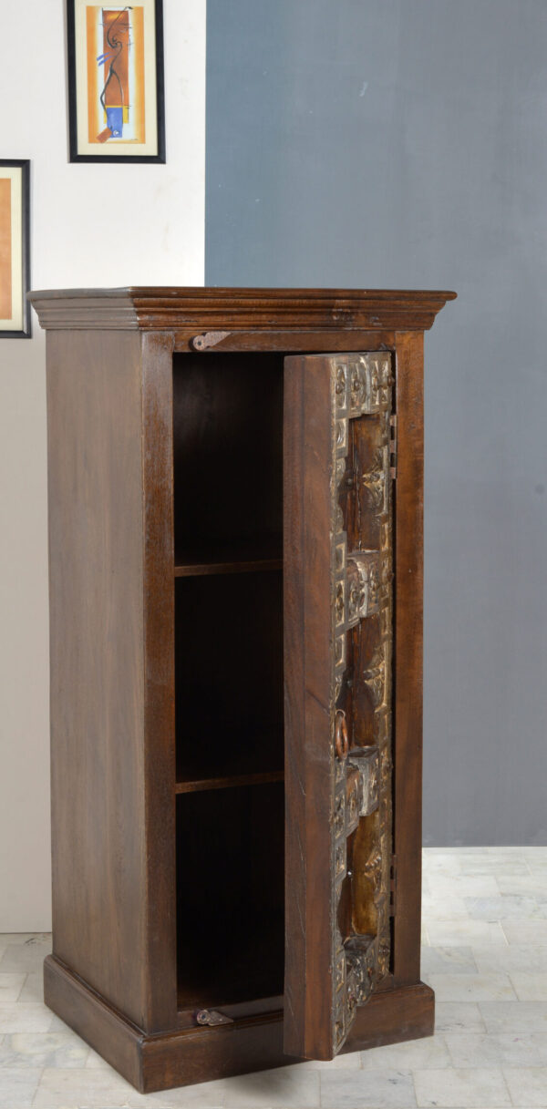 Hand-Carved Wooden Display Cabinet - Image 3
