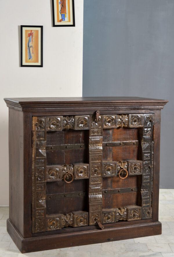 Handcrafted Wooden Storage Cabinet - Image 2