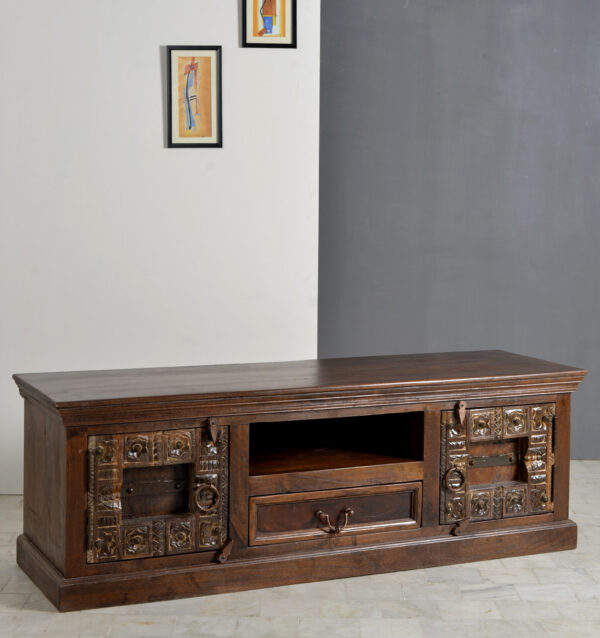 Handcrafted Wooden TV Board - Image 2