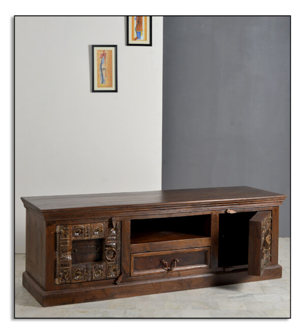Handcrafted Wooden TV Board - Image 3