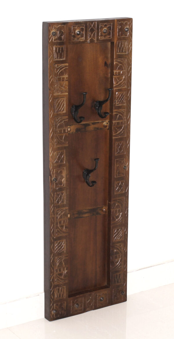 Vertical Handcrafted Wooden Hanger Panel - Image 3