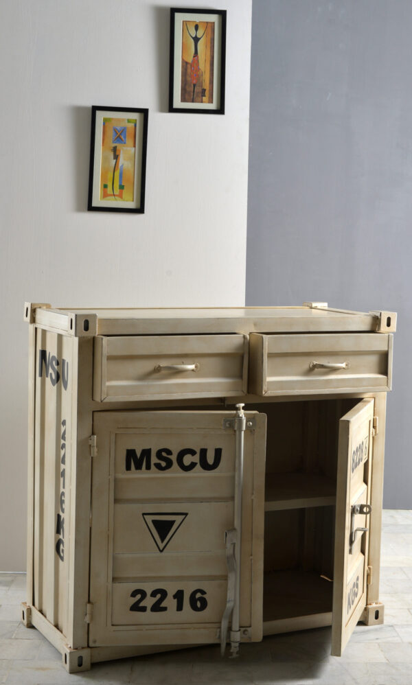 Compact Industrial Iron Sideboard - Image 4