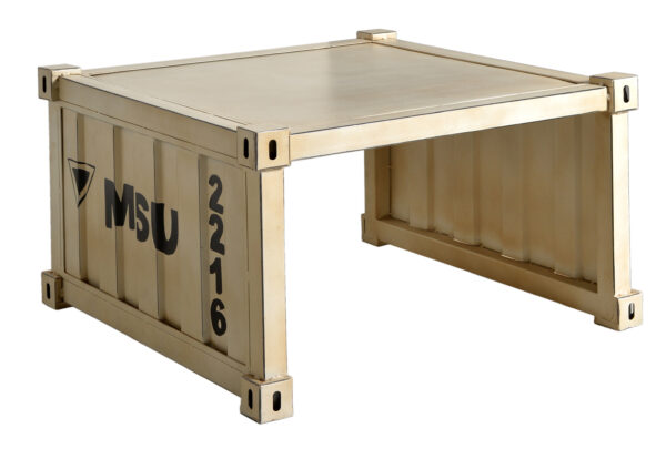 Industrial Iron & Wood Coffee Table - Image 2