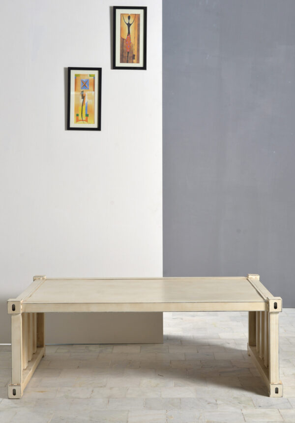 Rectangular Industrial Iron Coffee Table - Image 3
