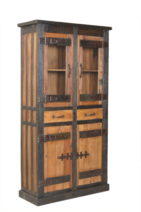 Wooden Glass Almirah - Image 3