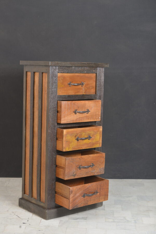 Tall Wooden Drawer Chest - Image 4