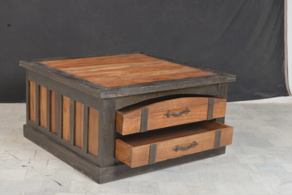 Square Wooden Coffee Table - Image 7