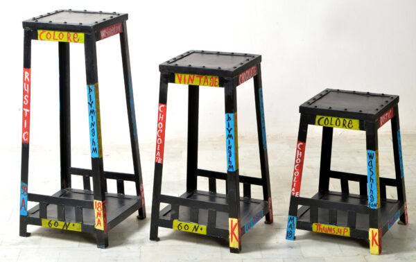 Iron Stool (set of 3) - Image 2