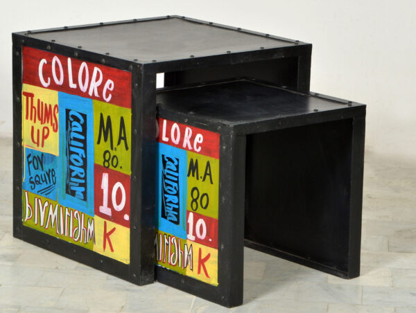 Iron Set of Two Stools - Image 4