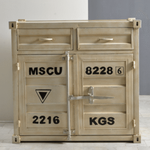 Compact Industrial Iron Sideboard