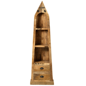 Pitched Wooden Bookcase Tower
