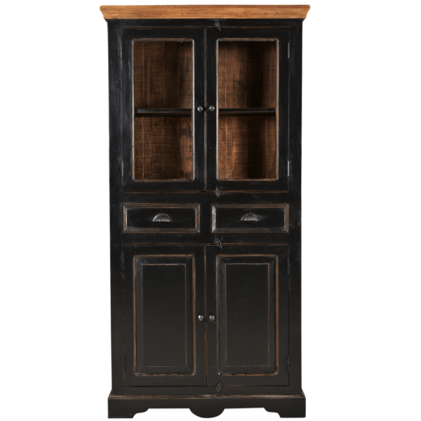 Mango Wood Glass Almirah