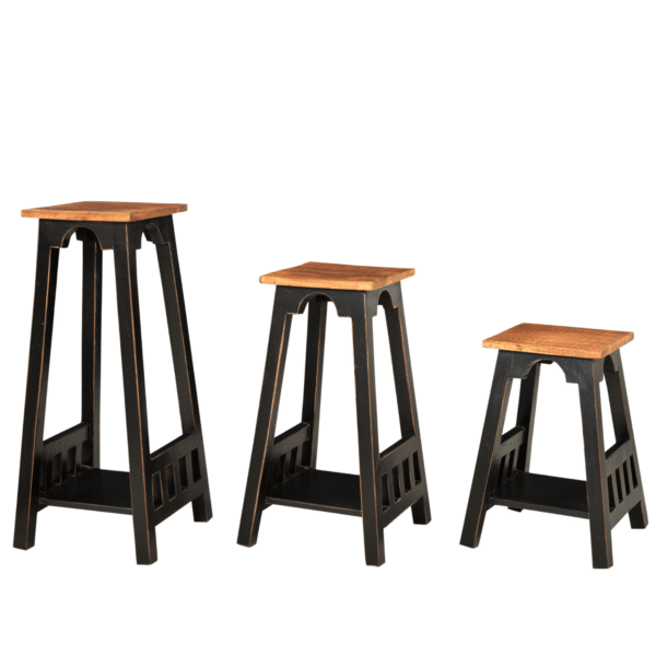 Mango Wood Large Stool (sets of 3)