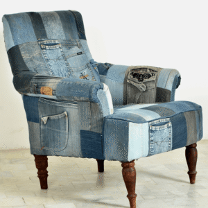 Single-Seater Denim Sofa